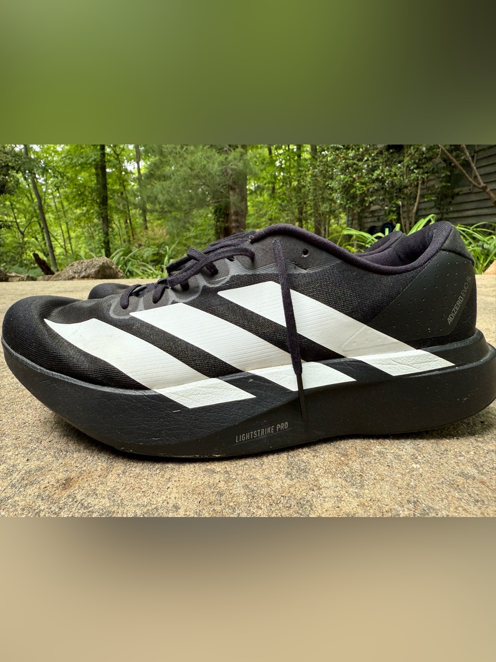 Adidas Adizero Evo SL Black/White Running Shoe Sz 12